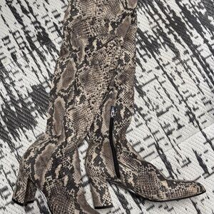 Marc Fisher Over the Knee Snakeskin Boots
